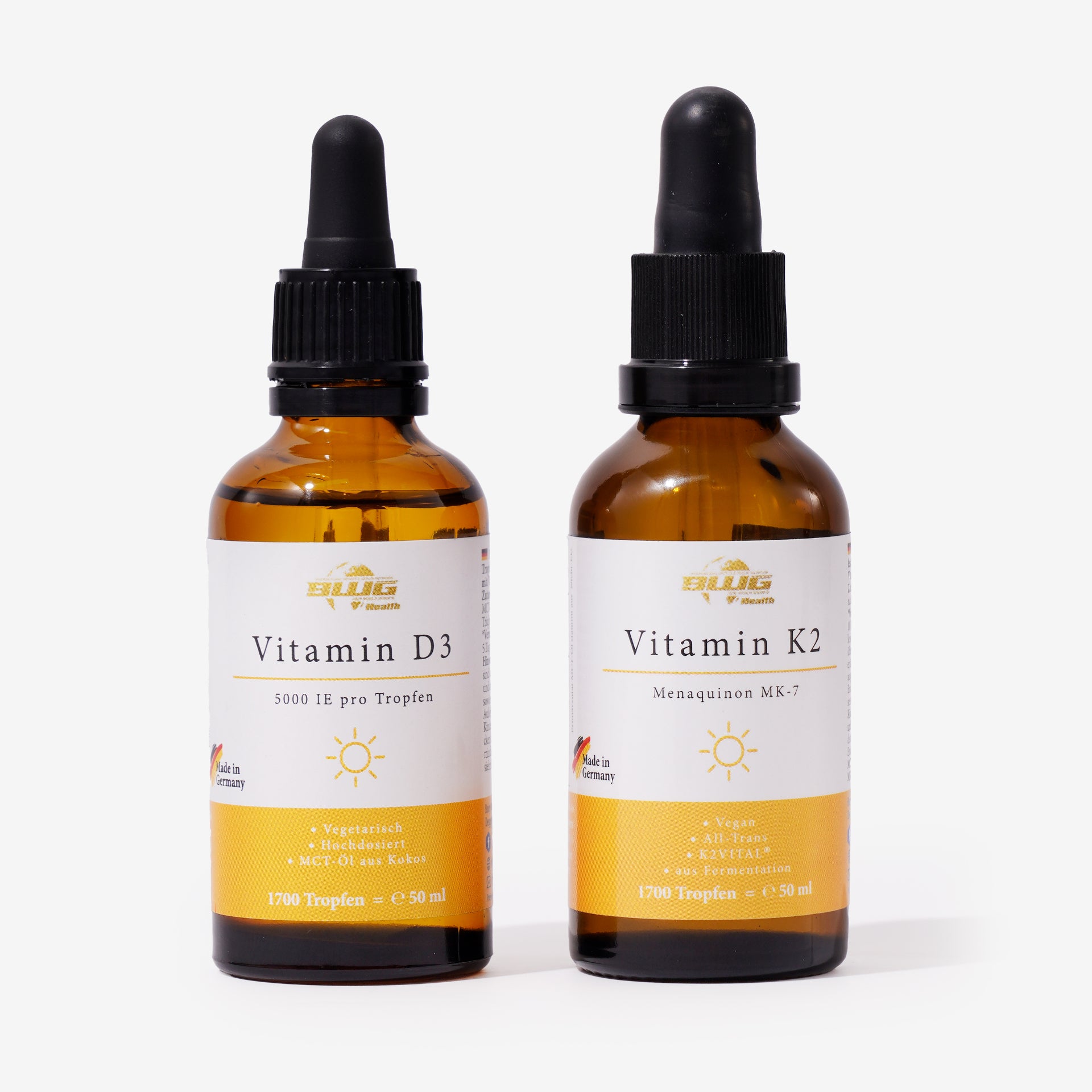 Vitamin D3 + K2 Drops Bundle